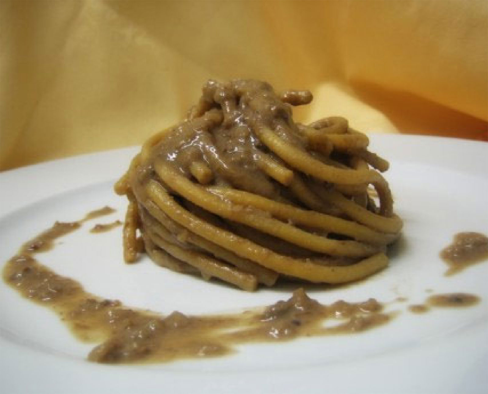 Piatto di bigoli al torchio del ristorante agriturismo Casa Rosa